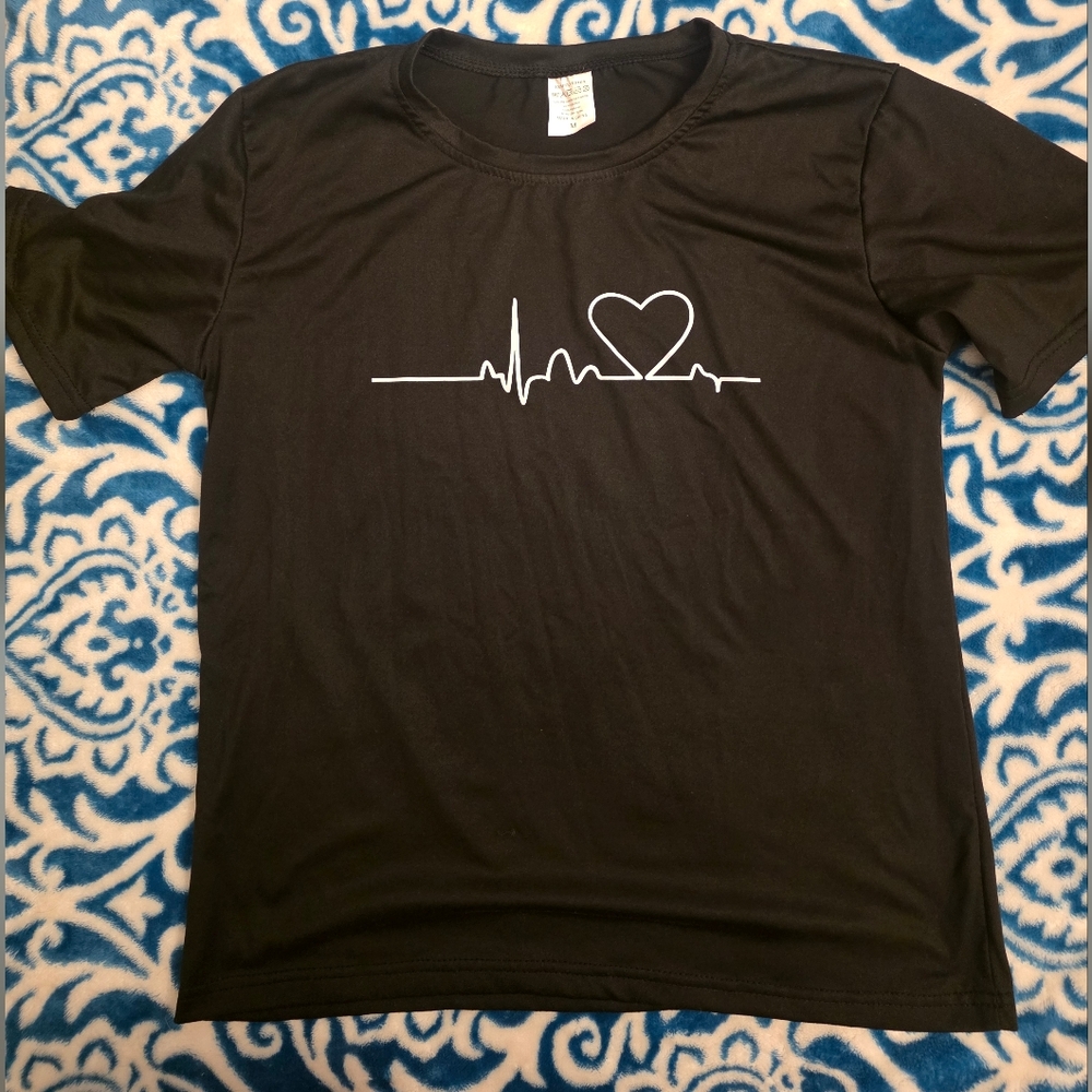 Black Heartbeat Women's T-Shirt